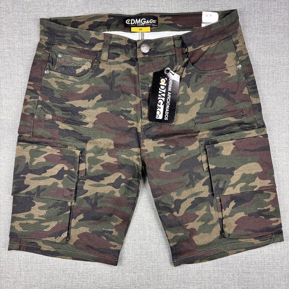Camo Cargo Shorts Mens Size 36 CDMG & Co 100% Cotton  Casual